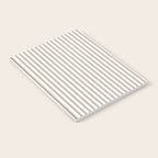 Mattress Ticking Narrow Striped Pattern in Dark Brown and White Notebook Gallery Image 2