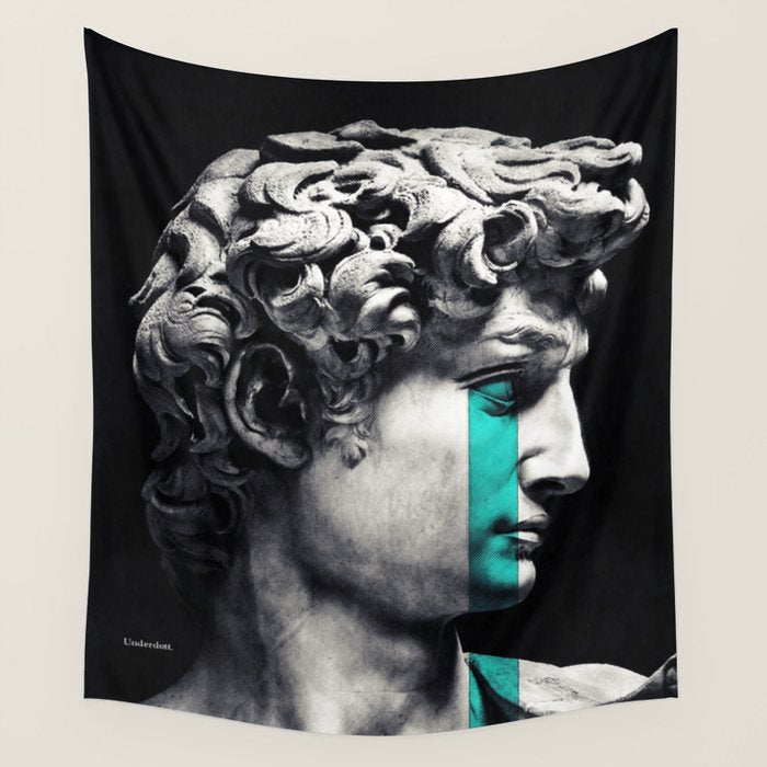 Crying David Wall Tapestry Gallery Image 1