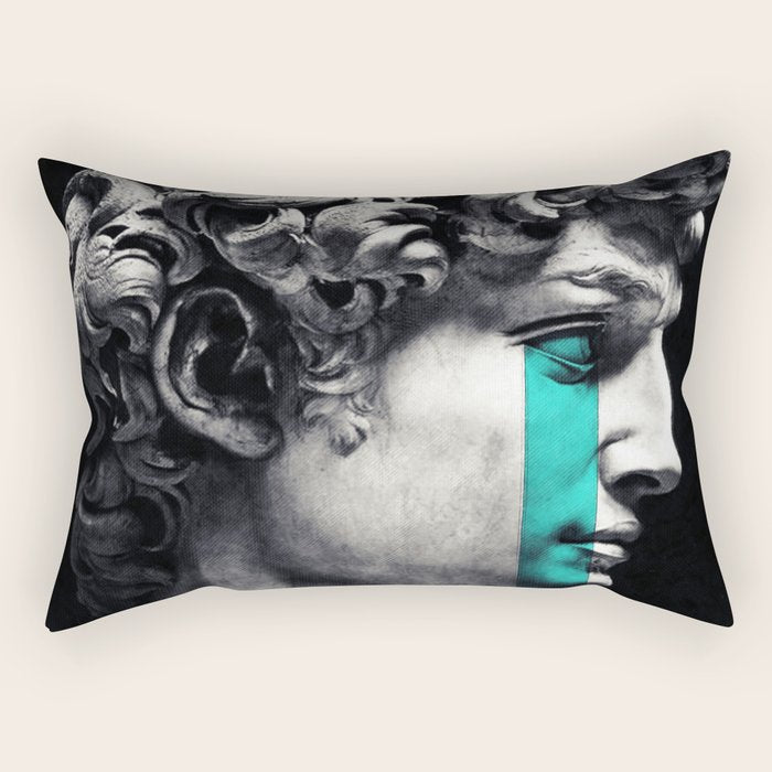 Crying David Rectangular Pillow Gallery Image 1