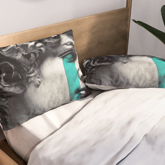 Crying David Pillow Sham Gallery Image 2