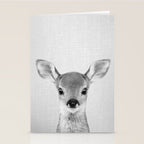 Baby Deer - Black & White Stationery Card Gallery Image 2
