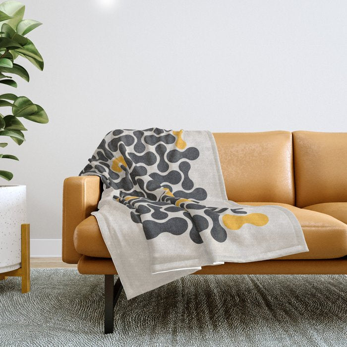 Abstract Mid-Century Pattern Throw Blanket Gallery Image 1