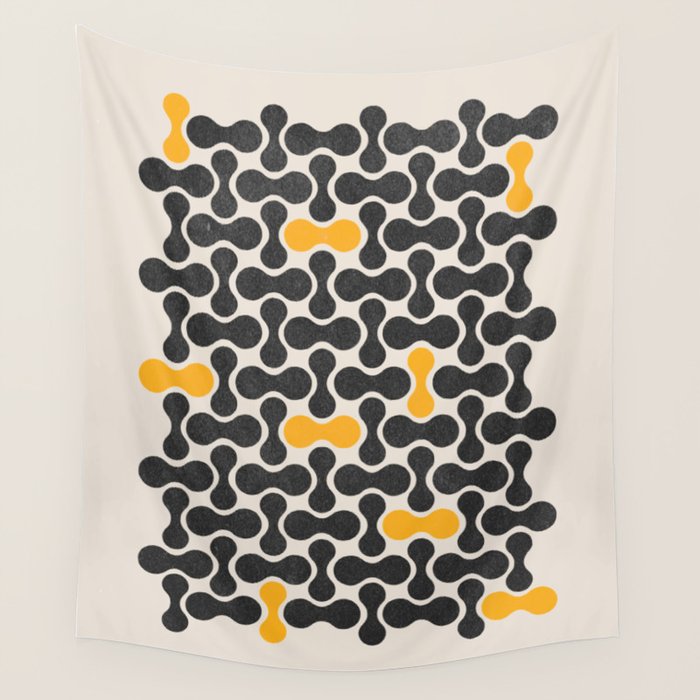 Abstract Mid-Century Pattern Wall Tapestry Gallery Image 4