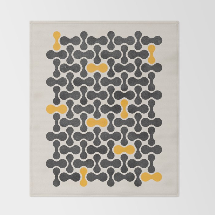 Abstract Mid-Century Pattern Throw Blanket Gallery Image 2
