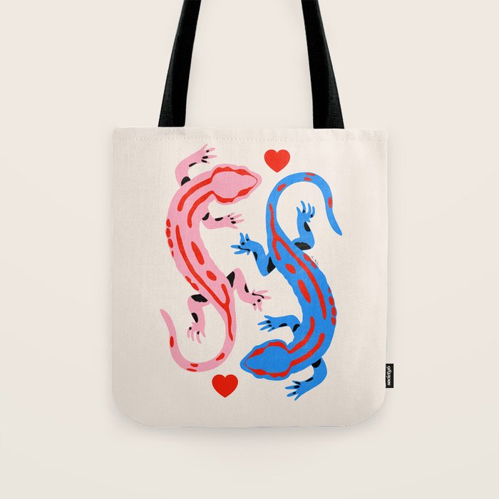 The lovers - salamanders Tote Bag Gallery Image 1