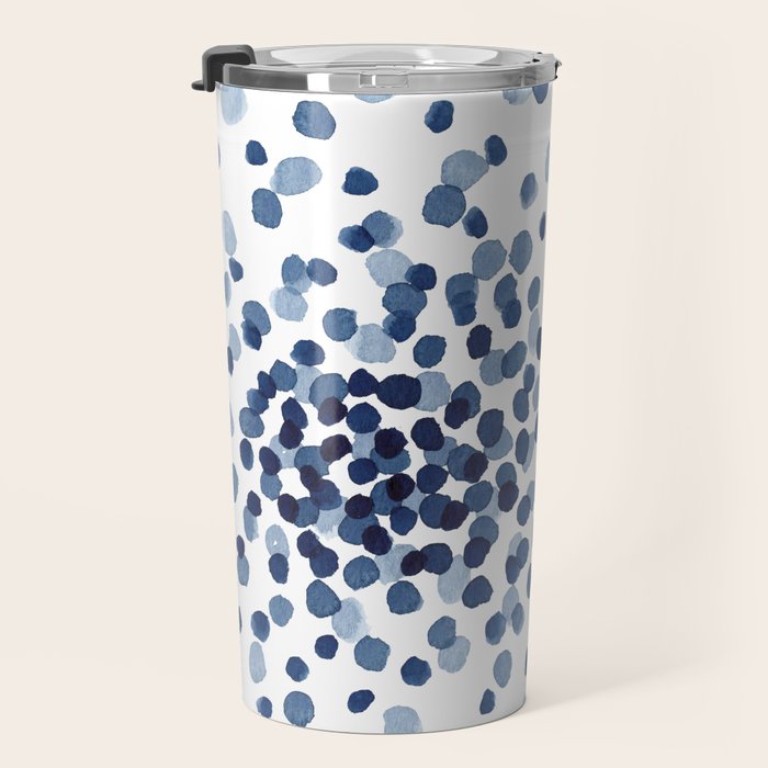 Explosion of Blue Confetti Travel Mug Gallery Image 3