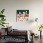 Christmas Village Wood Wall Art Gallery Image 2