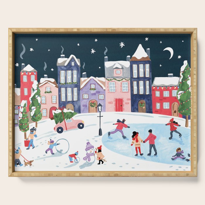 Christmas Village Serving Tray Gallery Image 1