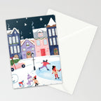 Christmas Village Stationery Card Gallery Image 2