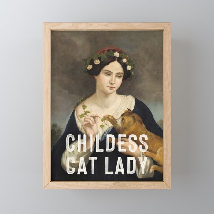Childless Cat Lady Mini Art Print Gallery Image 1