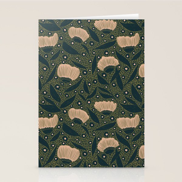 Pretty hand drawn floral pattern Stationery Card Gallery Image 2