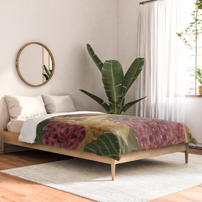 Strawberry Garden in Forest Green Comforter Gallery Image 2