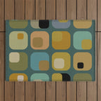 mid century modern geometric abstract pattern 23 Outdoor Rug Gallery Image 1