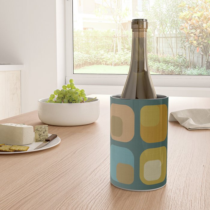 mid century modern geometric abstract pattern 23 Wine Chiller Gallery Image 4