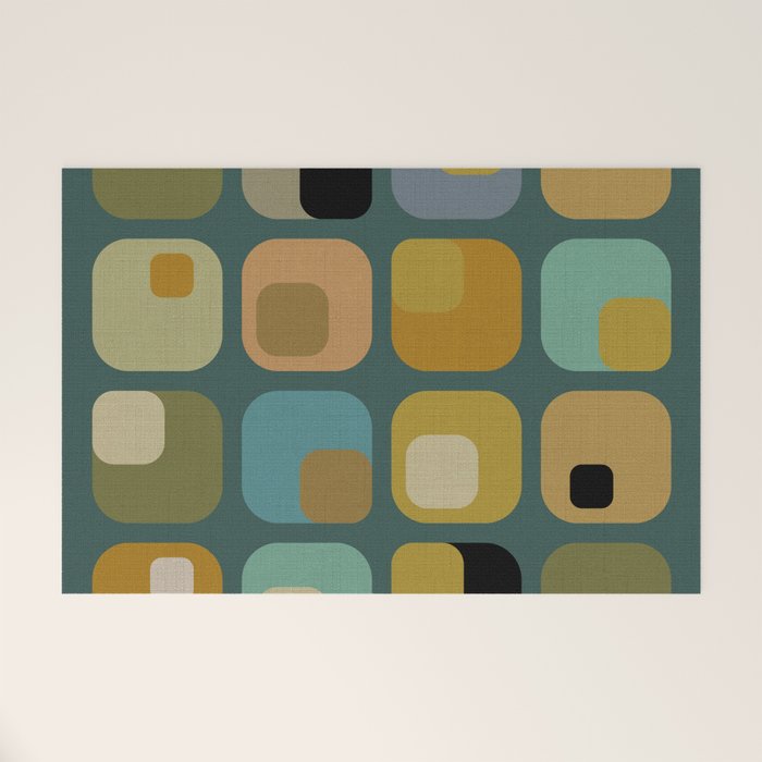 mid century modern geometric abstract pattern 23 Welcome Mat Gallery Image 1
