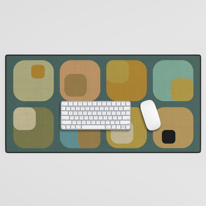 mid century modern geometric abstract pattern 23 Desk Mat Gallery Image 1