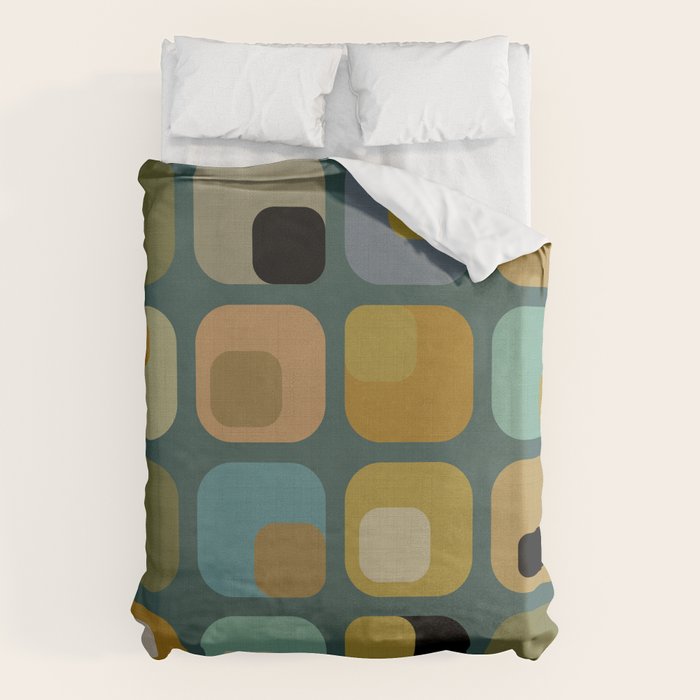 mid century modern geometric abstract pattern 23 Duvet Cover Gallery Image 6