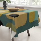 mid century modern geometric abstract pattern 23 Tablecloth Gallery Image 3