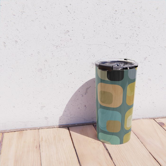 mid century modern geometric abstract pattern 23 Travel Mug Gallery Image 4