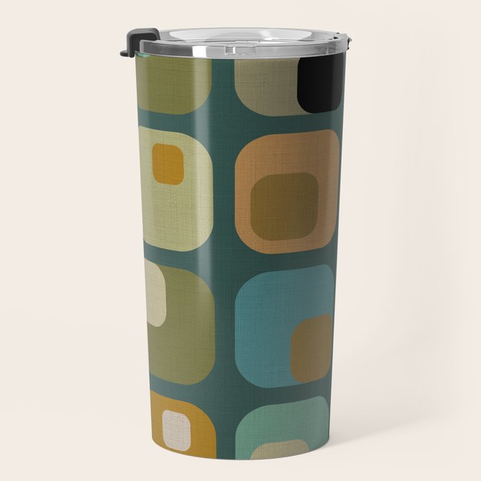 mid century modern geometric abstract pattern 23 Travel Mug Gallery Image 3