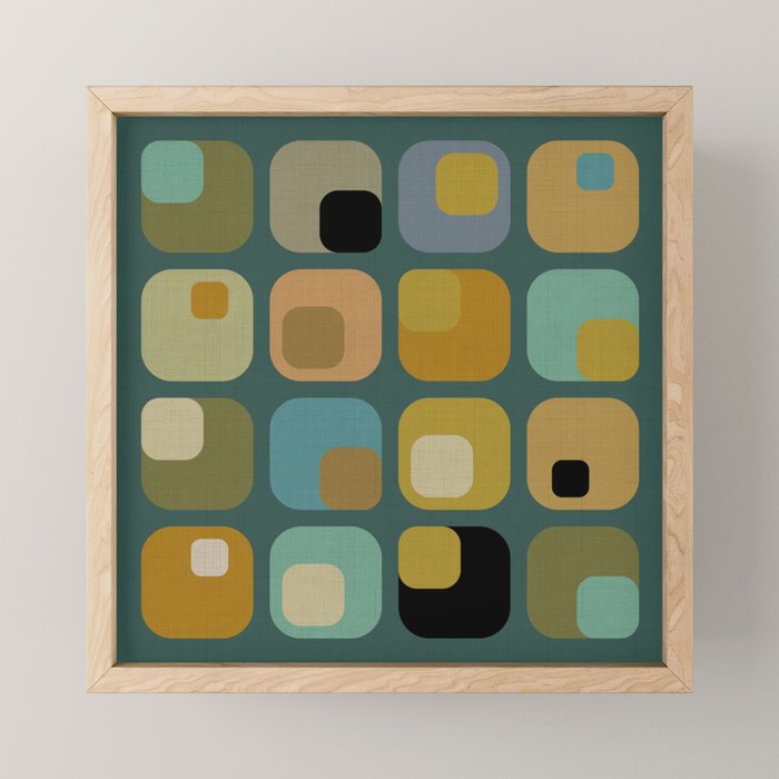 mid century modern geometric abstract pattern 23 Mini Art Print Gallery Image 1