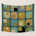 mid century modern geometric abstract pattern 23 Wall Tapestry Gallery Image 4