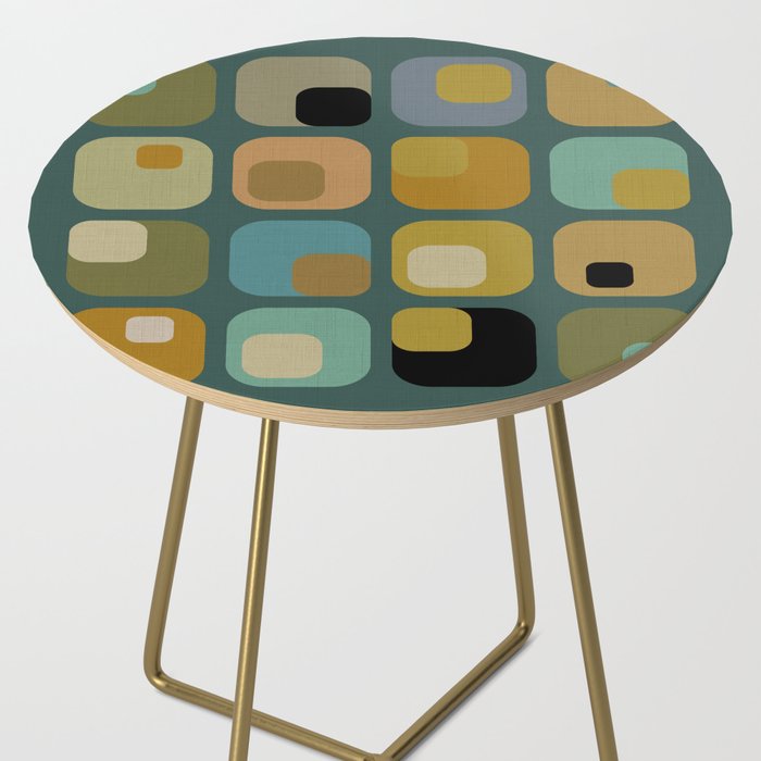 mid century modern geometric abstract pattern 23 Side Table Gallery Image 2
