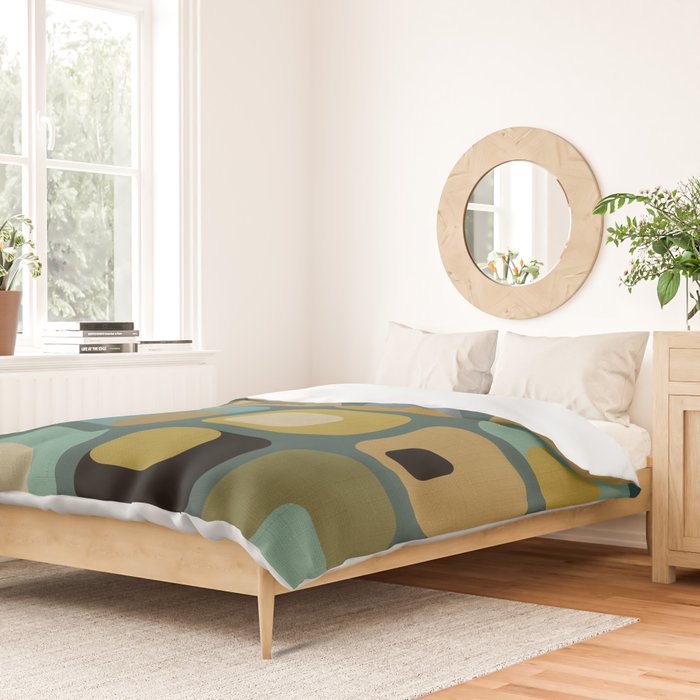 mid century modern geometric abstract pattern 23 Duvet Cover Gallery Image 2