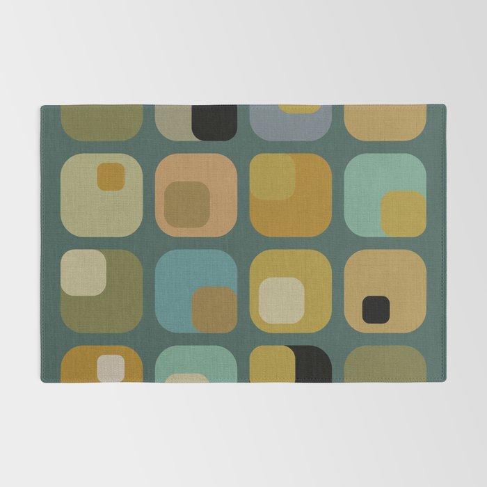 mid century modern geometric abstract pattern 23 Rug Gallery Image 2