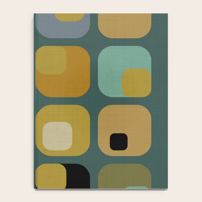 mid century modern geometric abstract pattern 23 Notebook Gallery Image 4