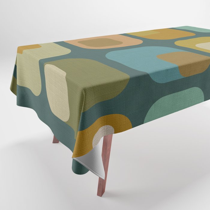 mid century modern geometric abstract pattern 23 Tablecloth Gallery Image 1