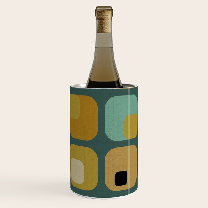 mid century modern geometric abstract pattern 23 Wine Chiller Gallery Image 3