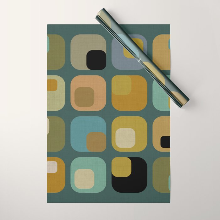 mid century modern geometric abstract pattern 23 Wrapping Paper Gallery Image 1