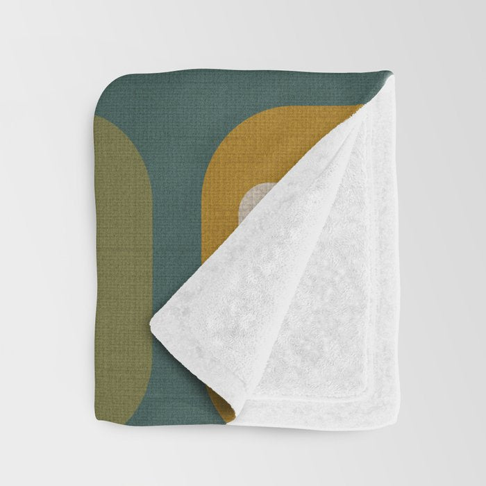 mid century modern geometric abstract pattern 23 Throw Blanket Gallery Image 3