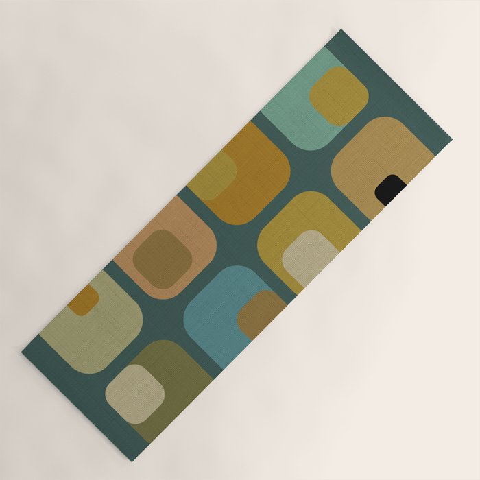 mid century modern geometric abstract pattern 23 Yoga Mat Gallery Image 1