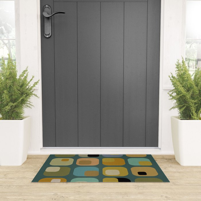 mid century modern geometric abstract pattern 23 Welcome Mat Gallery Image 3