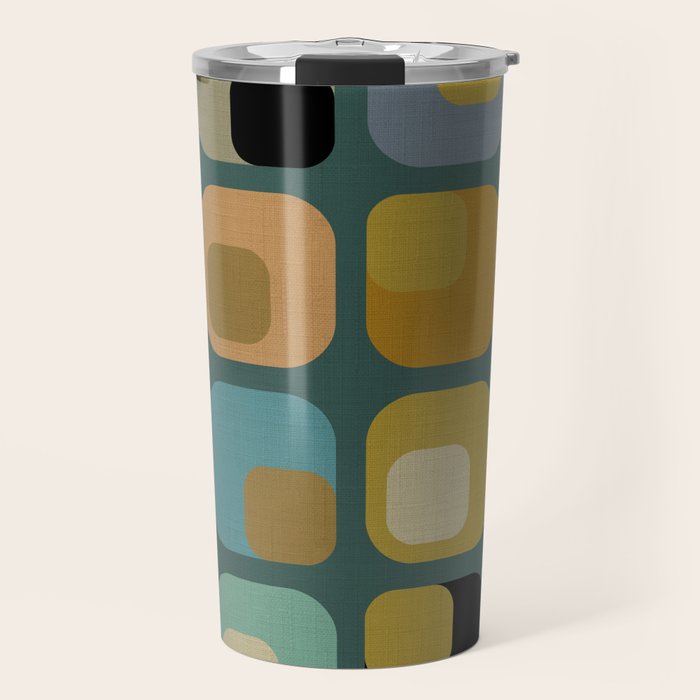 mid century modern geometric abstract pattern 23 Travel Mug Gallery Image 1