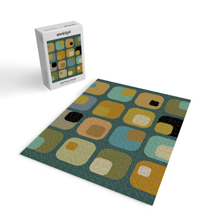 mid century modern geometric abstract pattern 23 Jigsaw Puzzle Gallery Image 2