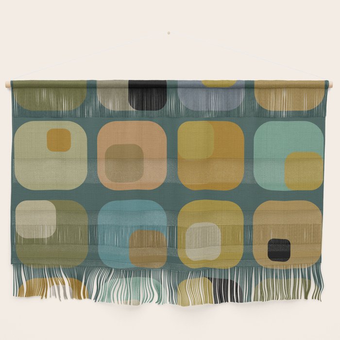 mid century modern geometric abstract pattern 23 Wall Hanging Gallery Image 1