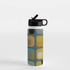 mid century modern geometric abstract pattern 23 Water Bottle Gallery Image 1