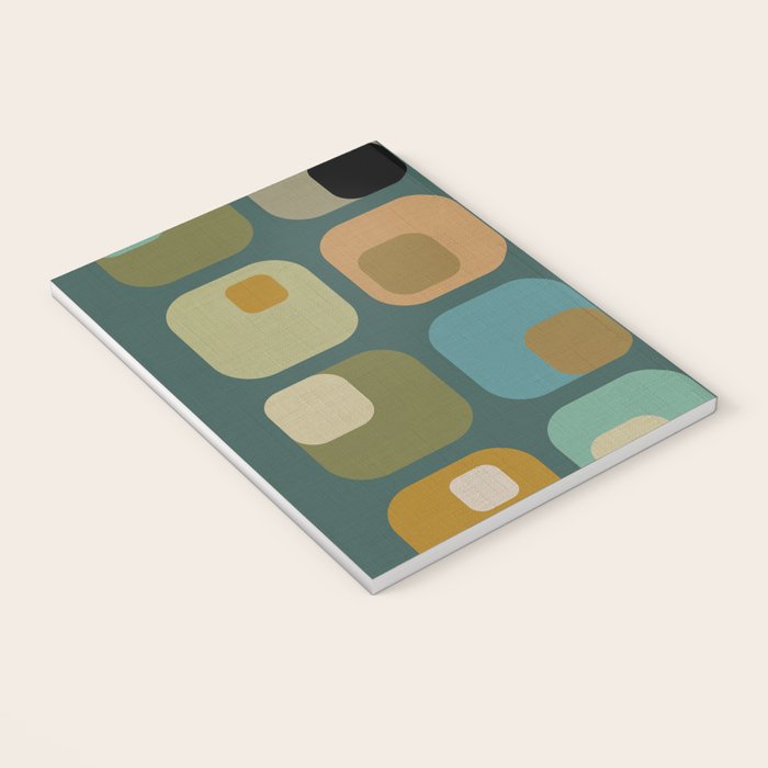 mid century modern geometric abstract pattern 23 Notebook Gallery Image 3