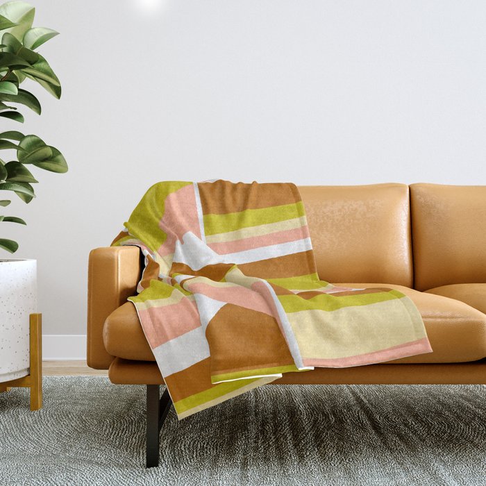 Sunwoven, sand and sage Throw Blanket Gallery Image 1