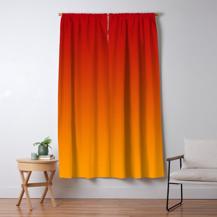 Red Orange Gradient Window Curtain Gallery Image 5