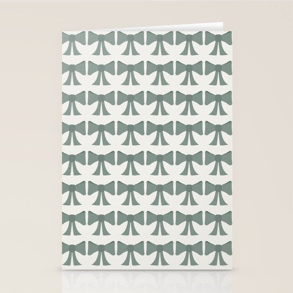Vintage Bows II Green Stationery Card Gallery Image 2