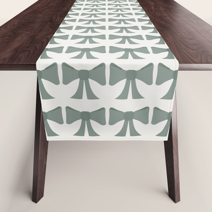 Vintage Bows II Green Table Runner Gallery Image 1