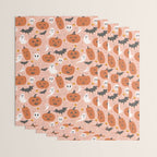 Pumpkin Party on Blush Pink Wrapping Paper Gallery Image 3