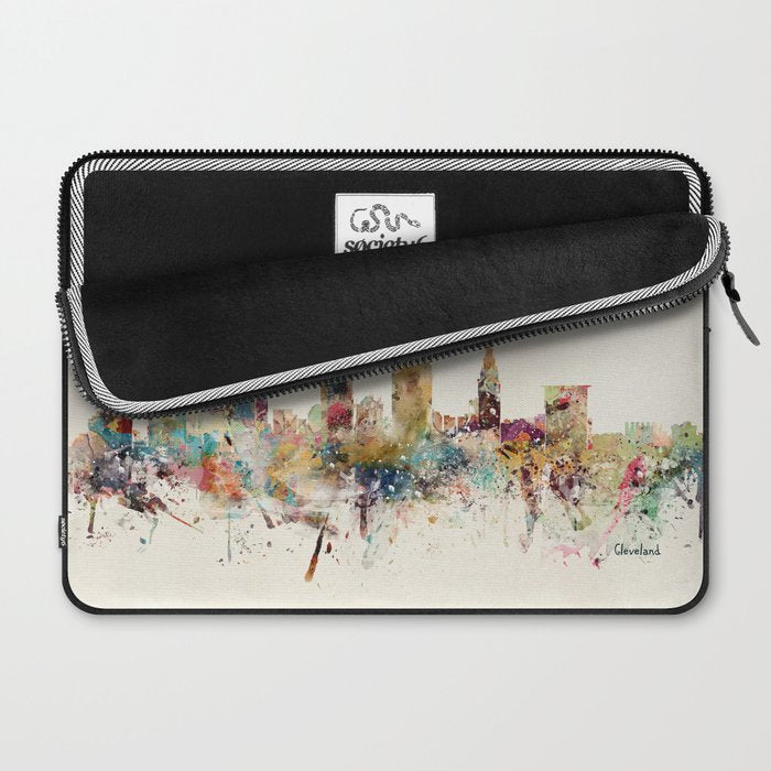 cleveland ohio skyline Laptop Sleeve Gallery Image 2