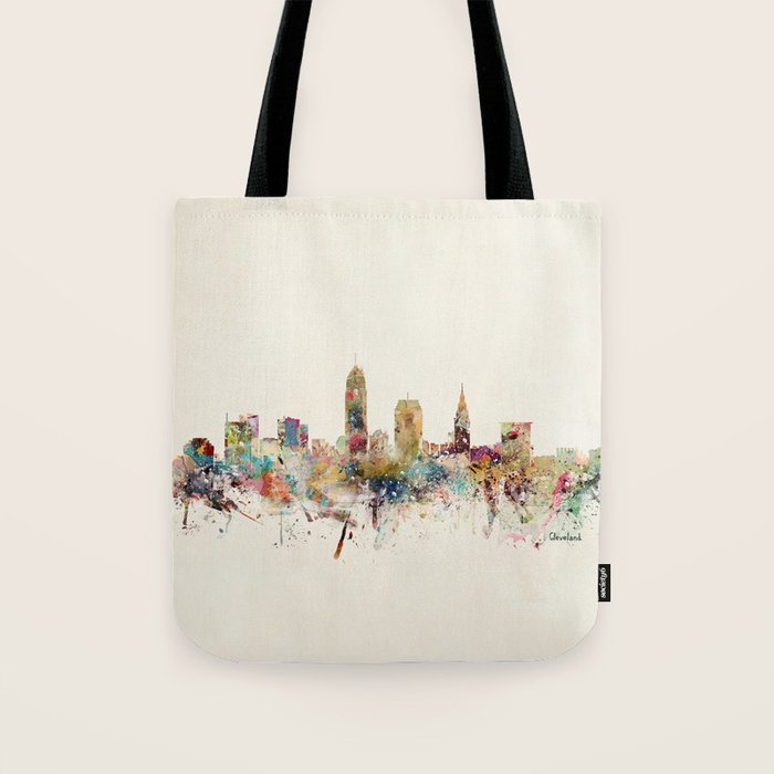 cleveland ohio skyline Tote Bag Gallery Image 1