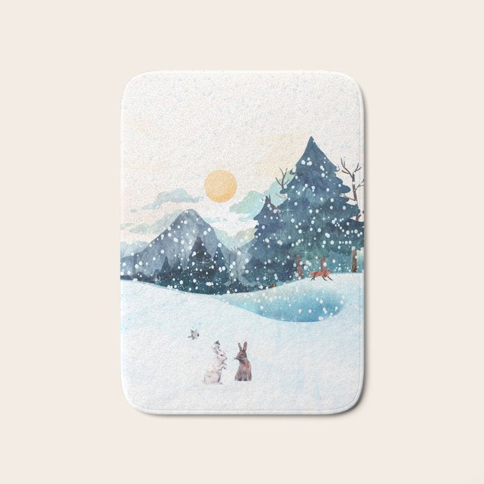 Happy Little Wildlife Bath Mat Gallery Image 1
