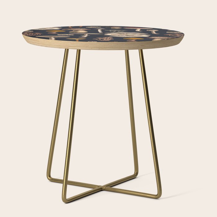 Wild Mushrooms  on graphite black Side Table Gallery Image 1